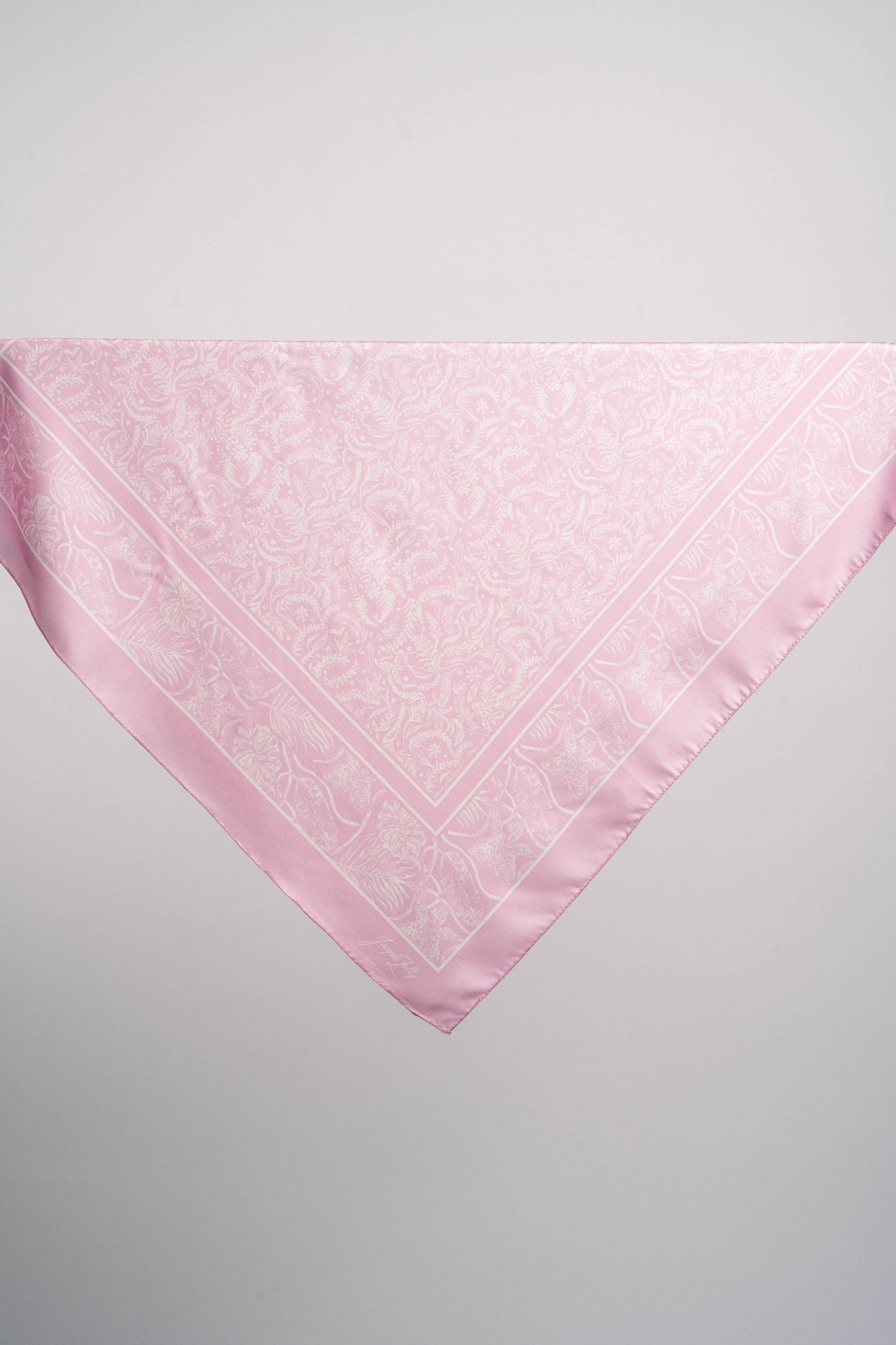 Eli VM print silk foulard in pink