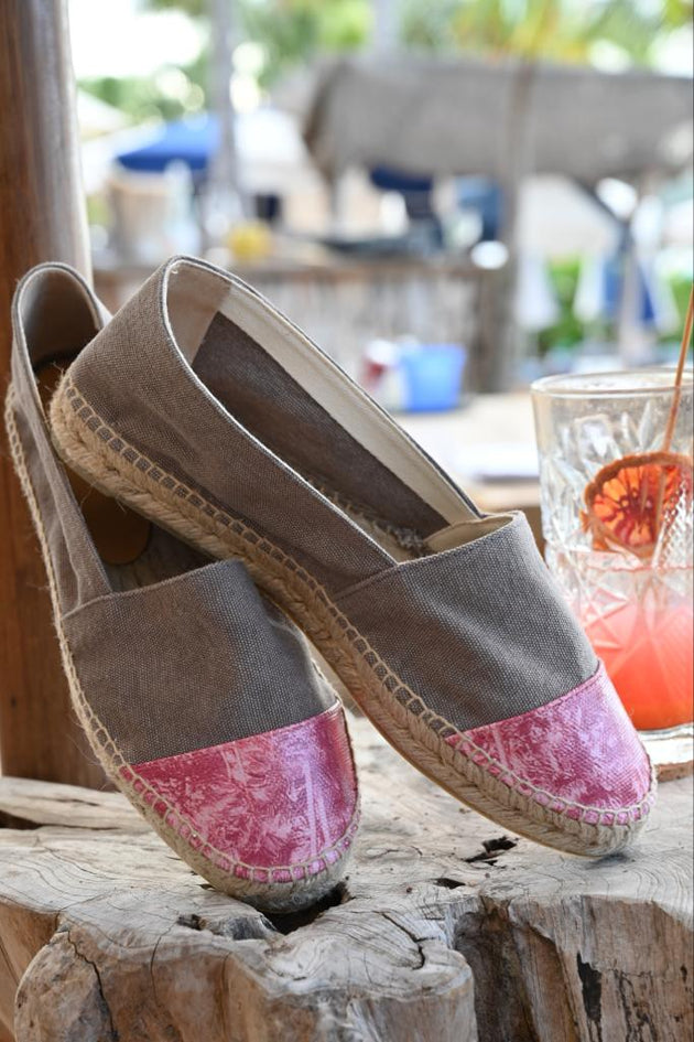 JACQUES Espadrilles Plomo Organic cotton and Jungle Print - Shoes - Jacques Zolty Saint Barths