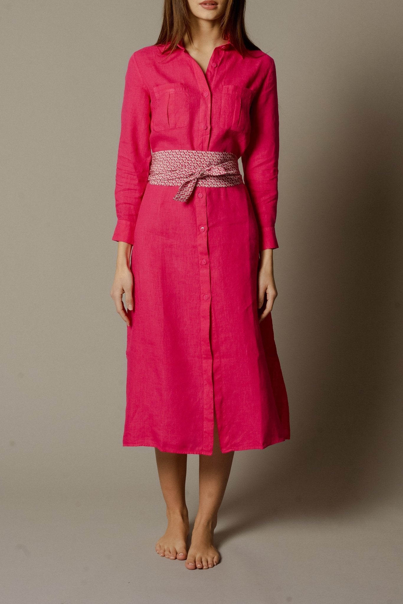 FRANCESCA Women Silk Dress Belt Print JZ One Size - Dresses - Jacques Zolty Saint Barths