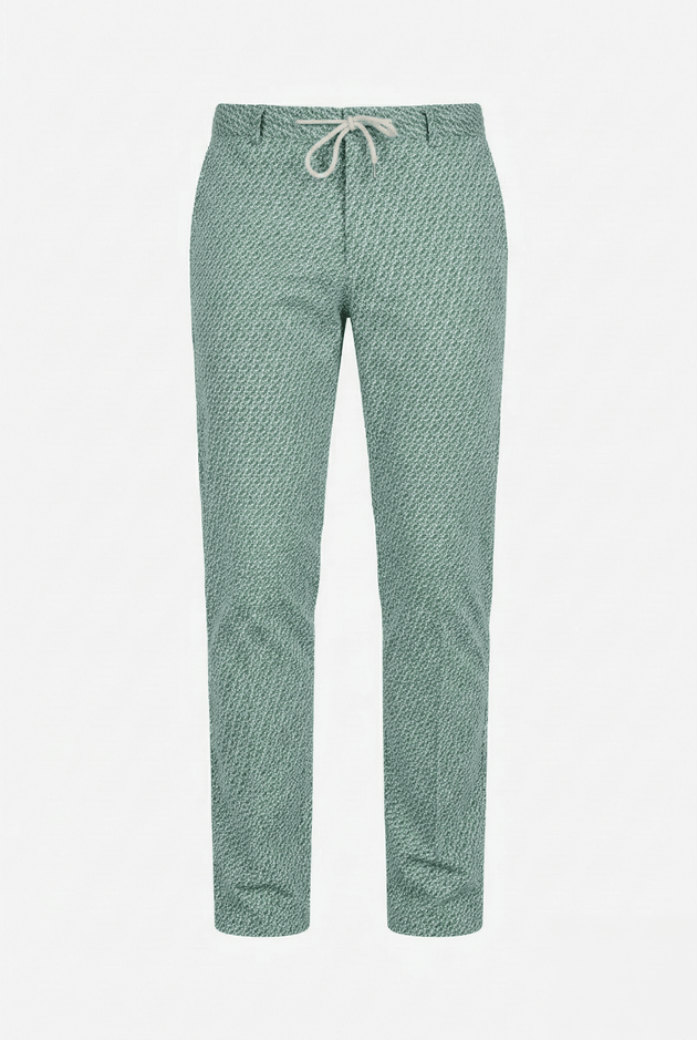 NICOLAS Cotton JZ Print Trousers - Pants - Jacques Zolty Saint Barths