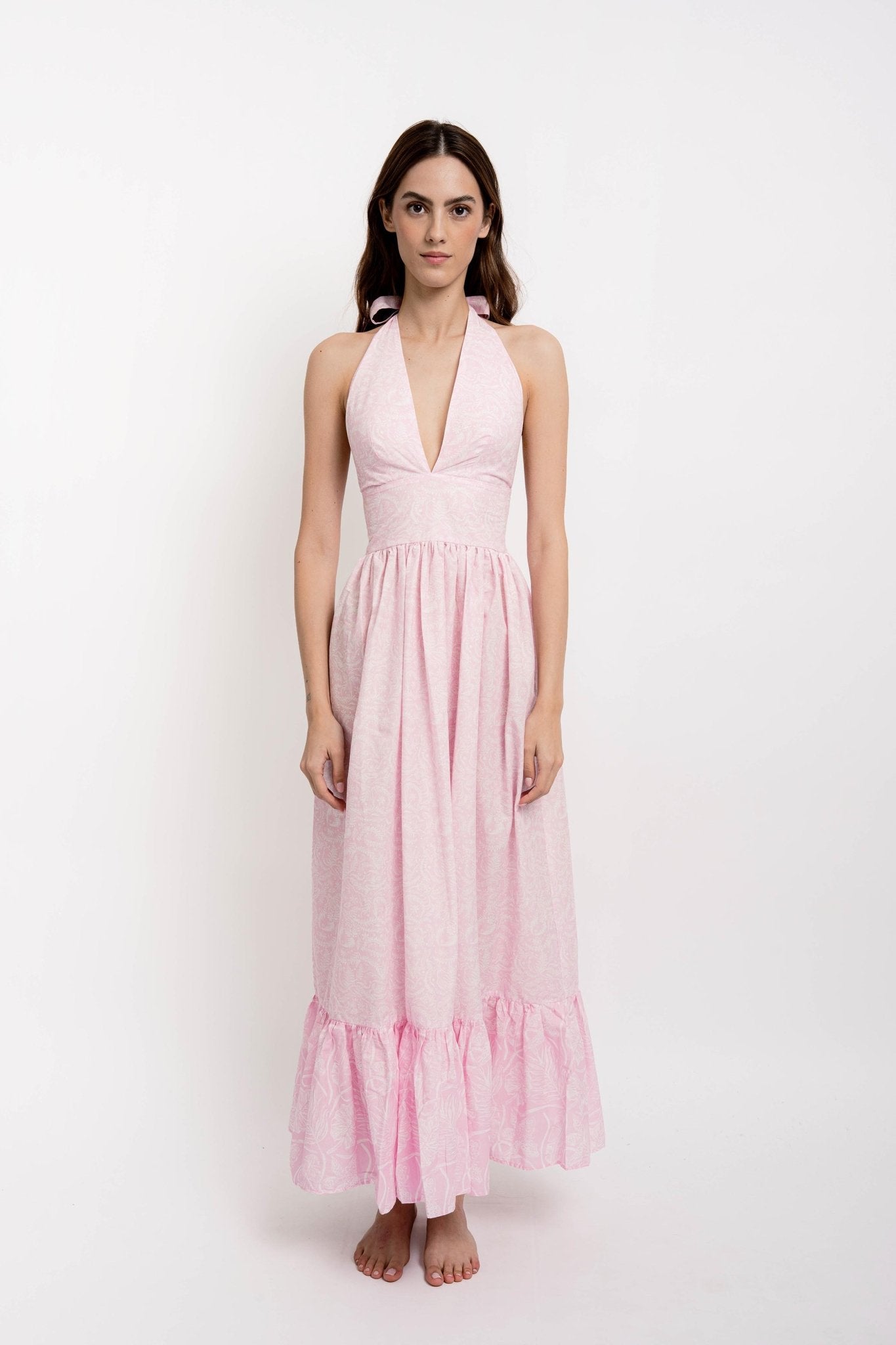 Nikki Long Dress VM Print | Women's Luxury Dress | Jacques Zolty