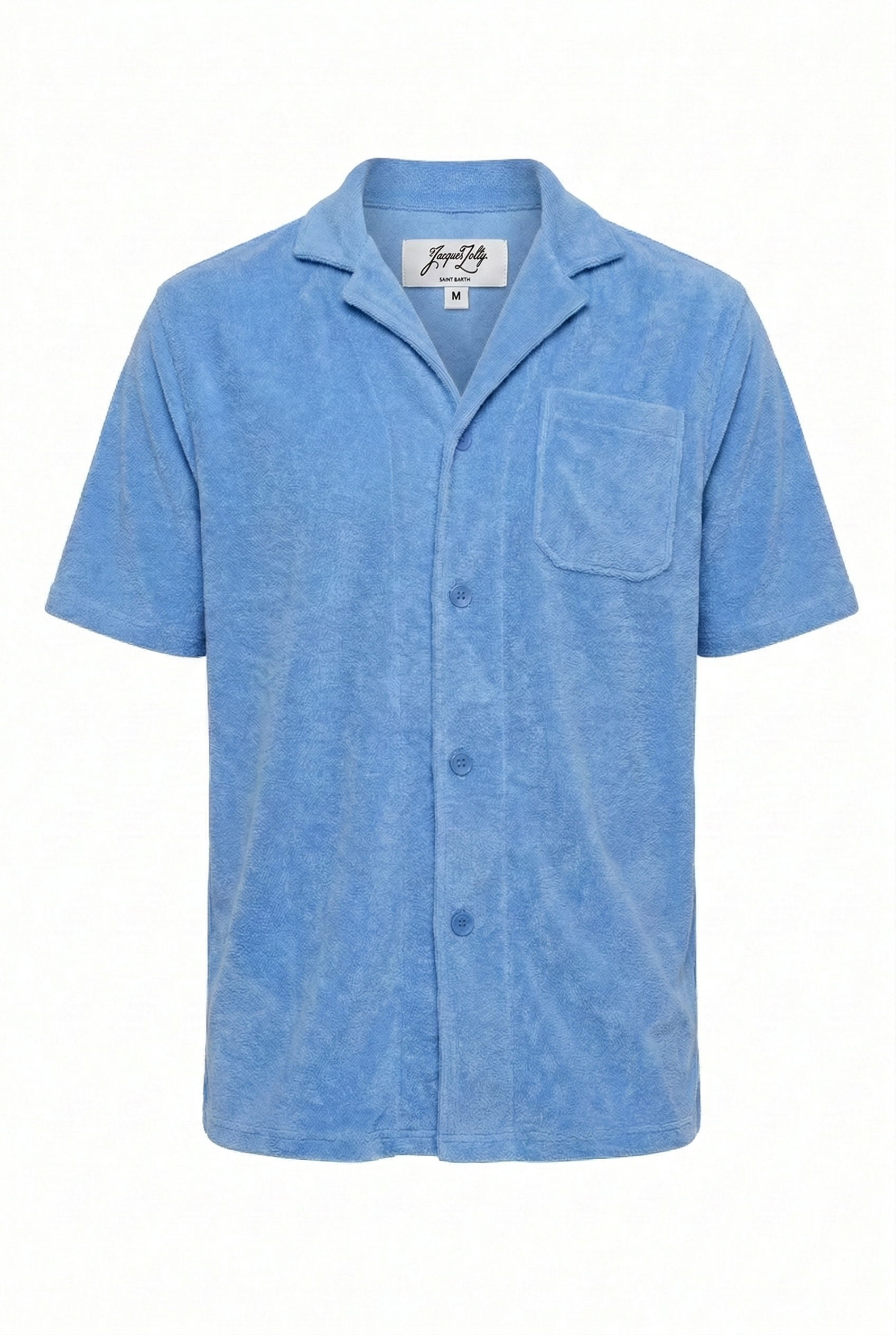 OLIVIER Mens Terry Cotton Shirt Solid Colors