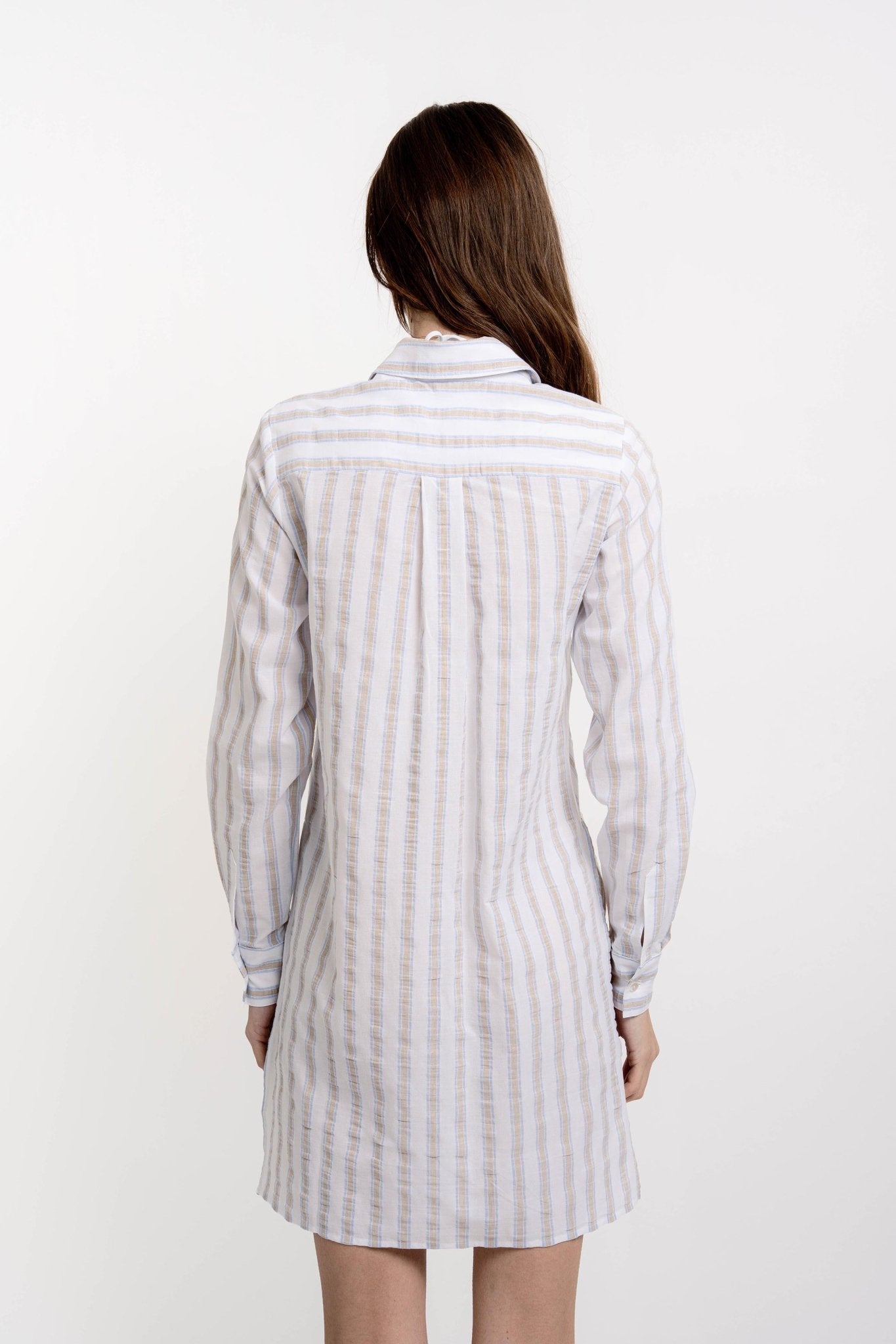 ALISHA Women's Long Striped Shirt - Dresses - Jacques Zolty Saint Barths