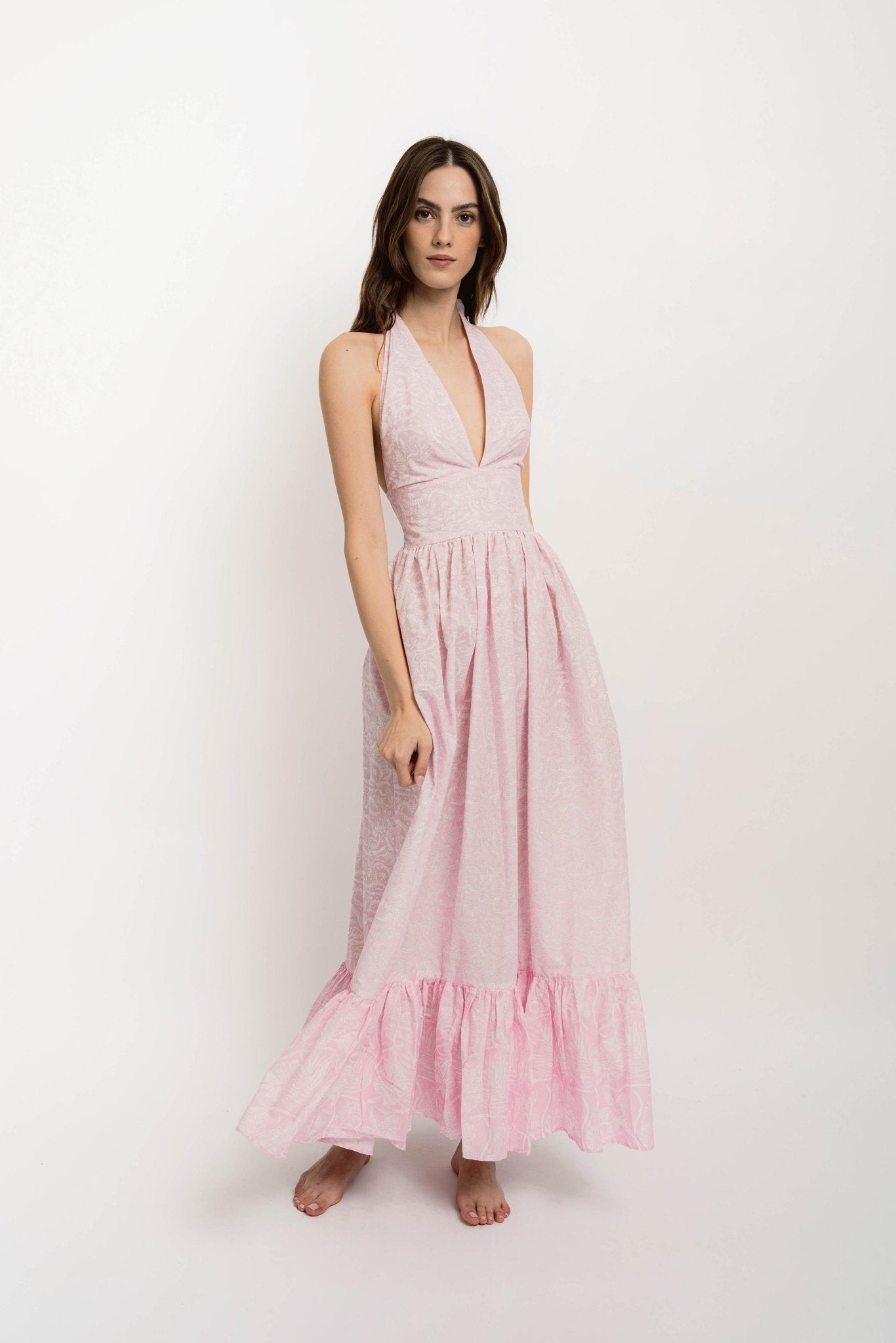 NIKKI Long Dress VM Print - Dresses - Jacques Zolty Saint Barths