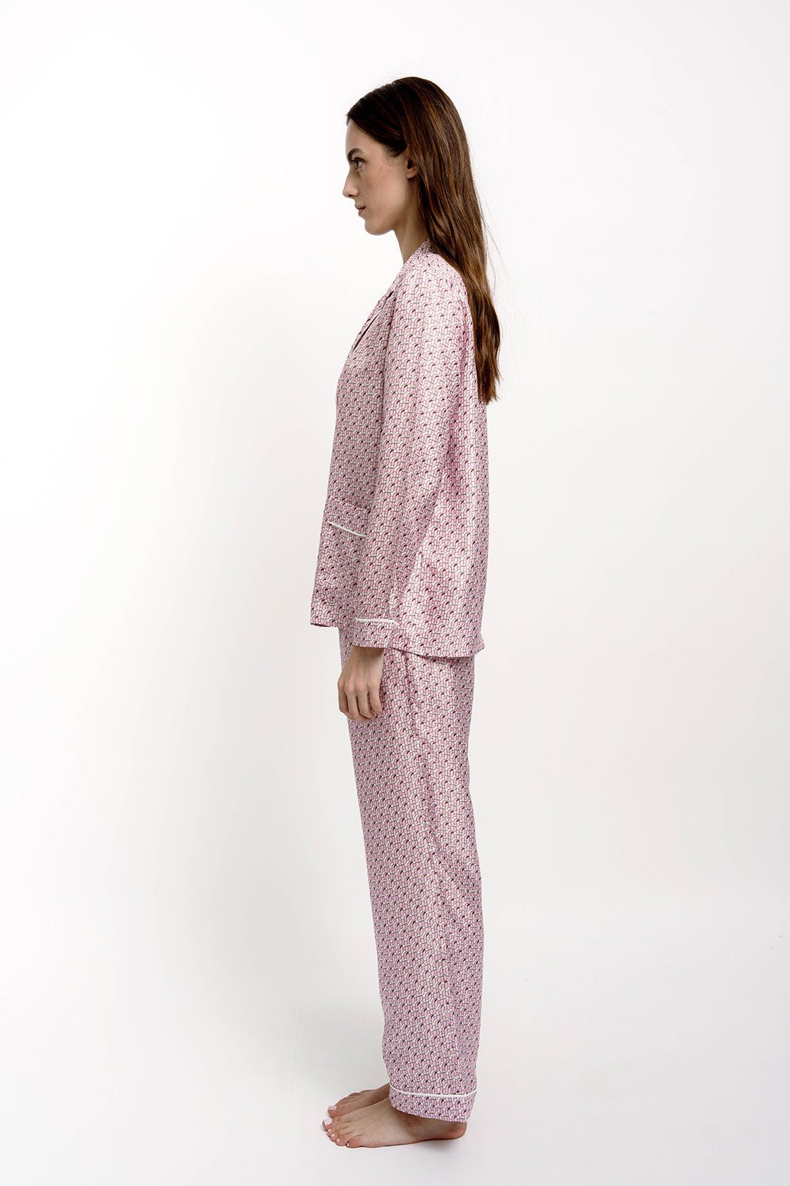 JACKIE Silk Pyjama JZ Print - Loungewear - Jacques Zolty Saint Barths