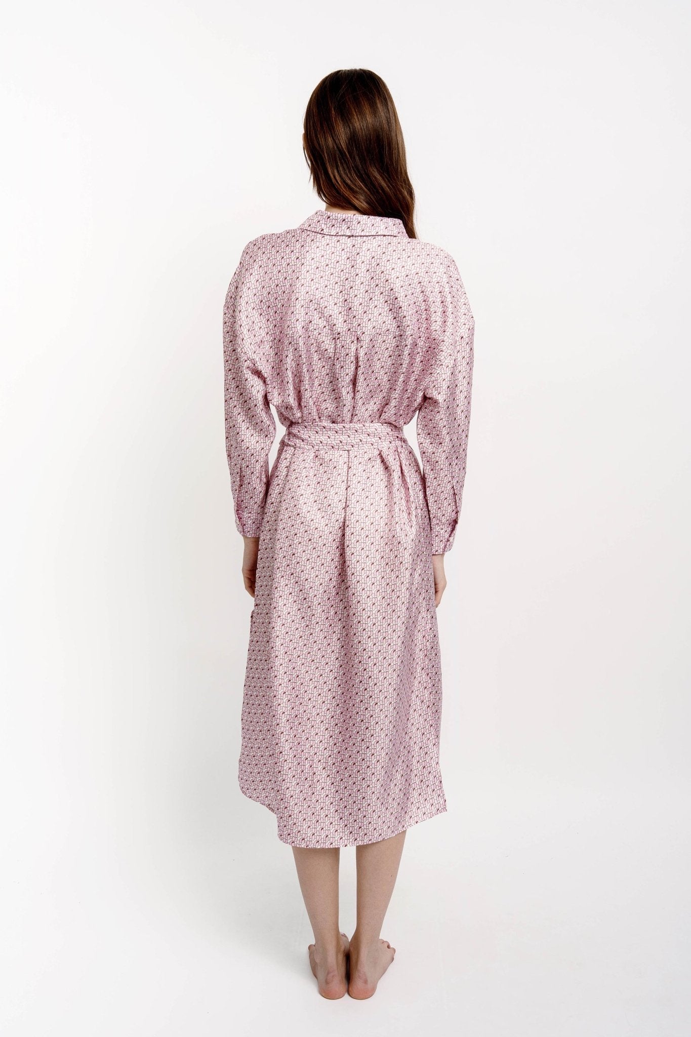 Tanya Silk Long Shirt Dress JZ print | Women's Luxury Dress