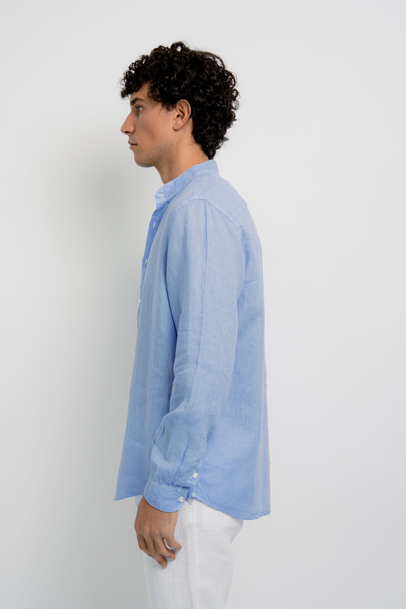 LOUIS Linen Polo Long Sleeve - T-Shirts & Polos - Jacques Zolty Saint Barths
