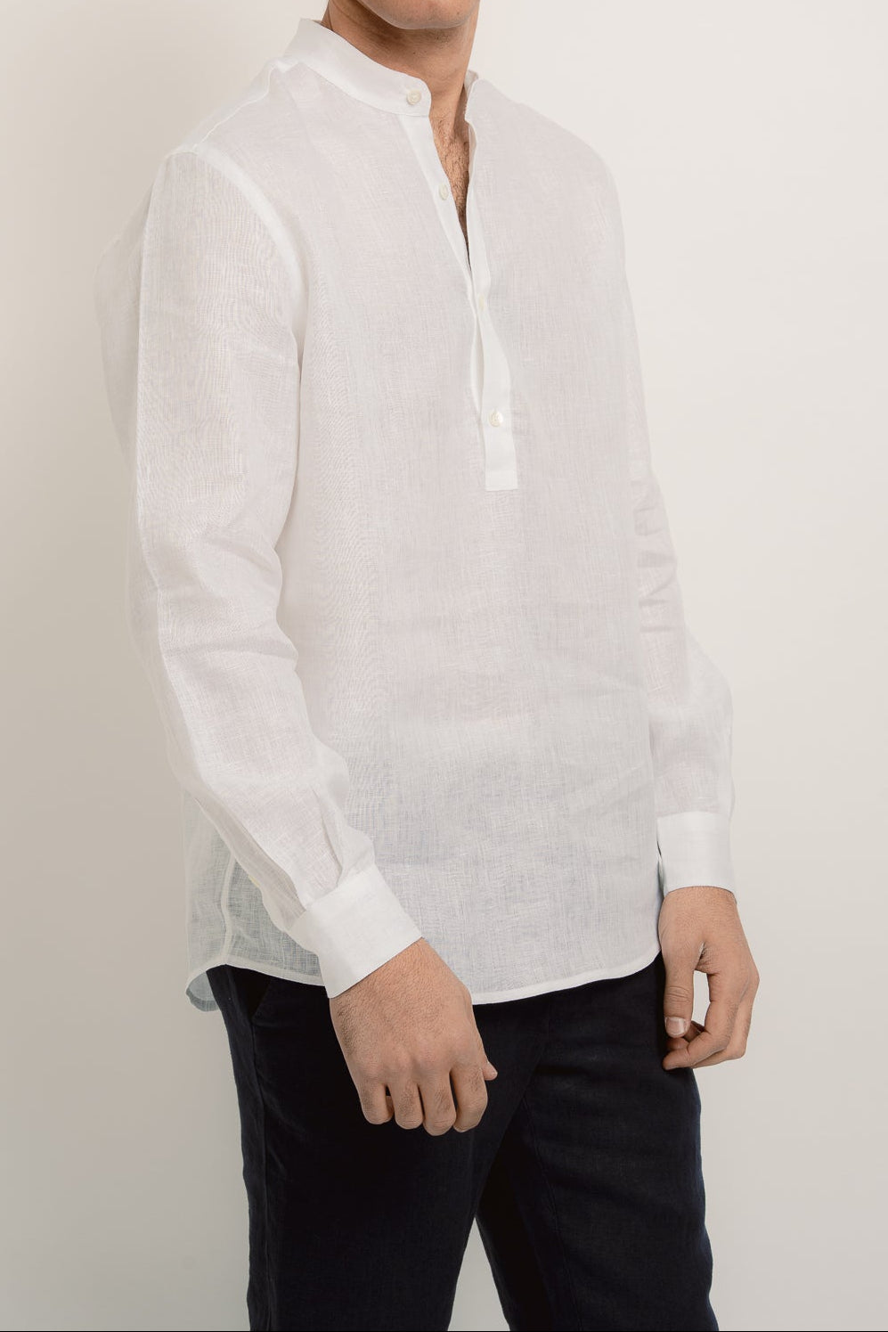 LOUIS Linen Polo Long Sleeve - T-Shirts & Polos - Jacques Zolty Saint Barths