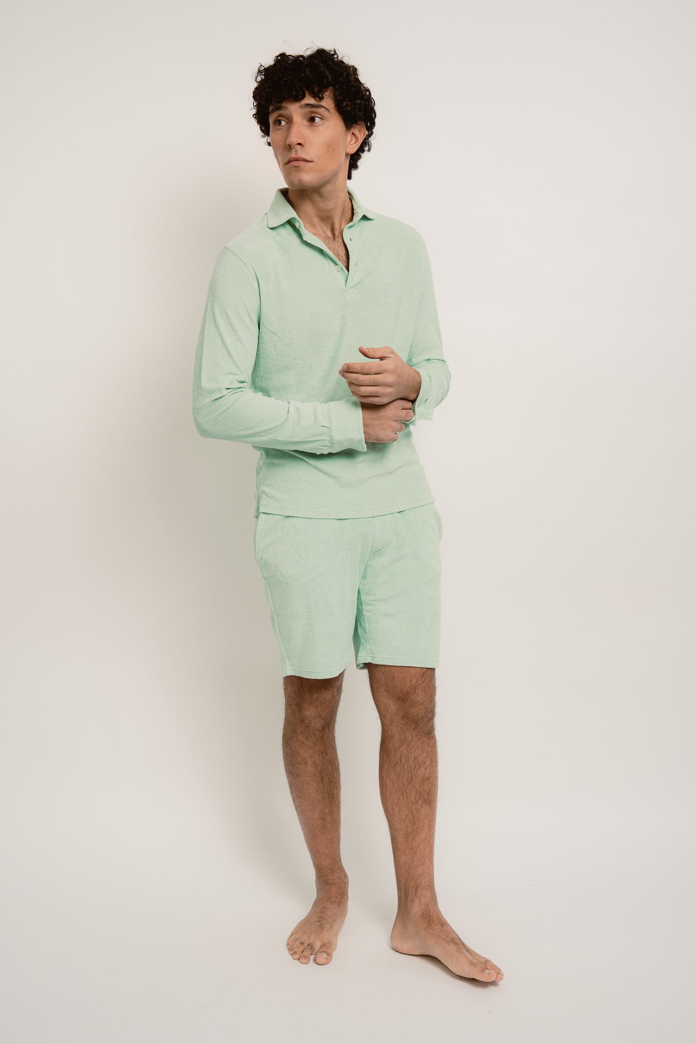 PETER Terry Cotton Polo Long Sleeve - T-Shirts & Polos - Jacques Zolty Saint Barths