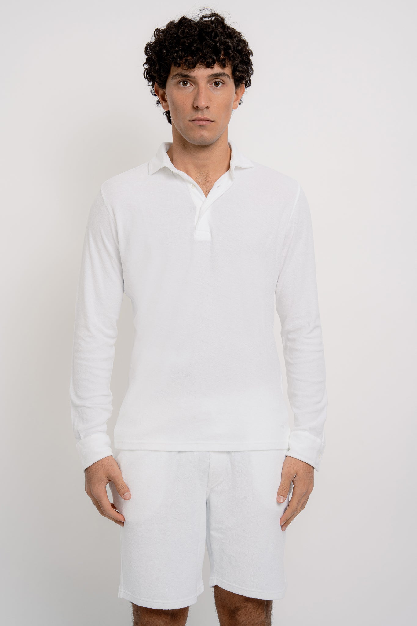 PETER Terry Cotton Polo Long Sleeve - T-Shirts & Polos - Jacques Zolty Saint Barths