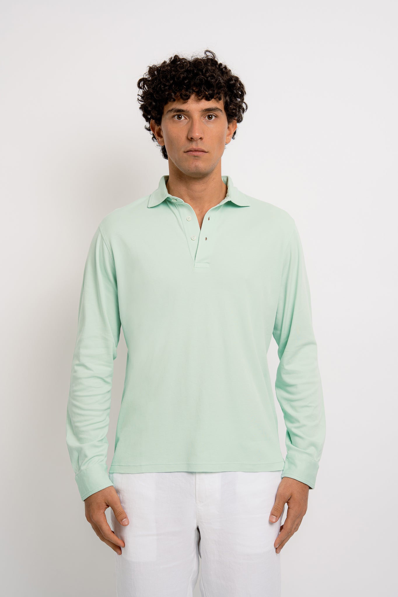 Patrick Mens Cotton Polo Long Sleeve