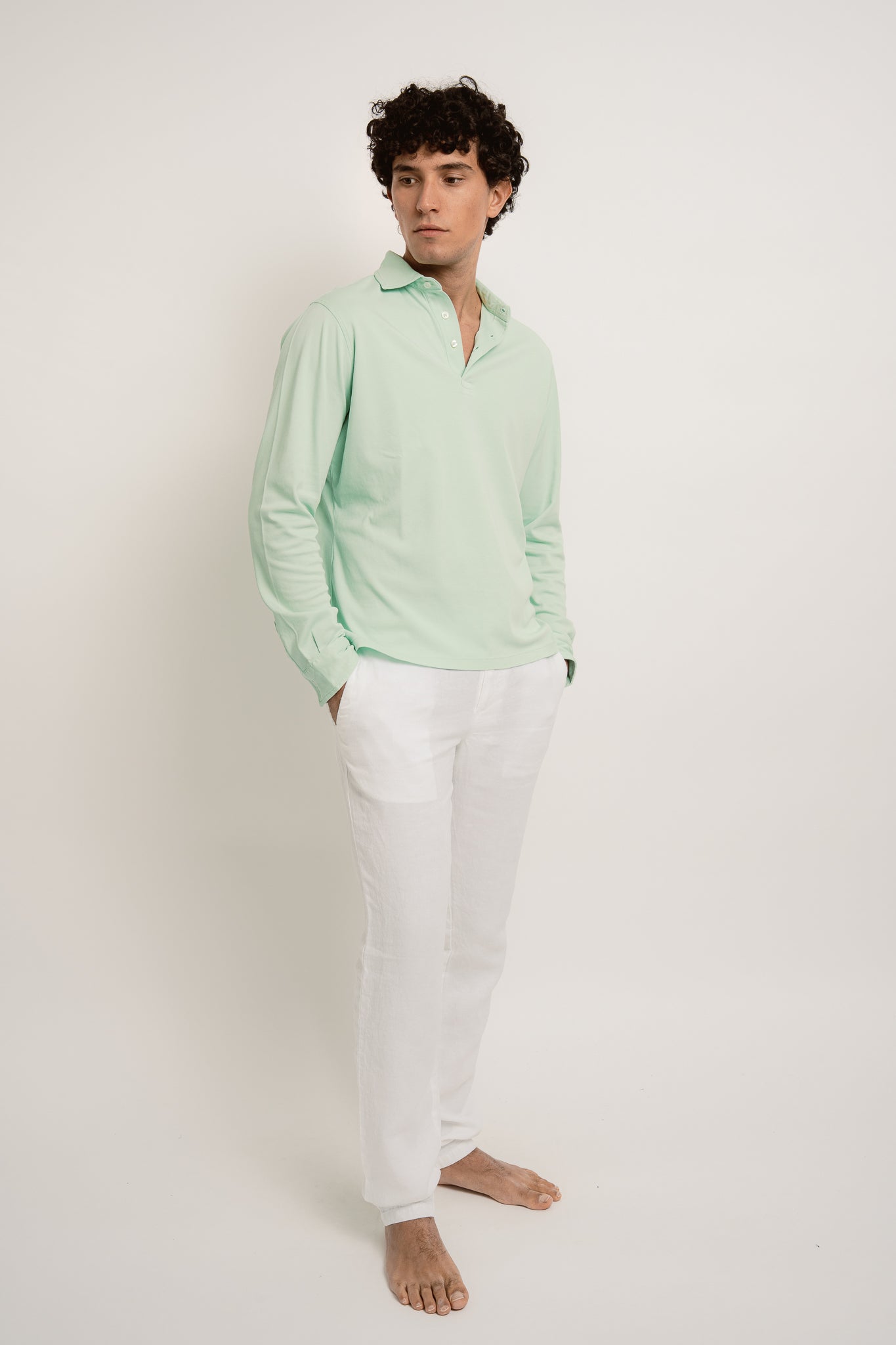 PATRICK Cotton Polo Long Sleeve - Shirts - Jacques Zolty Saint Barths