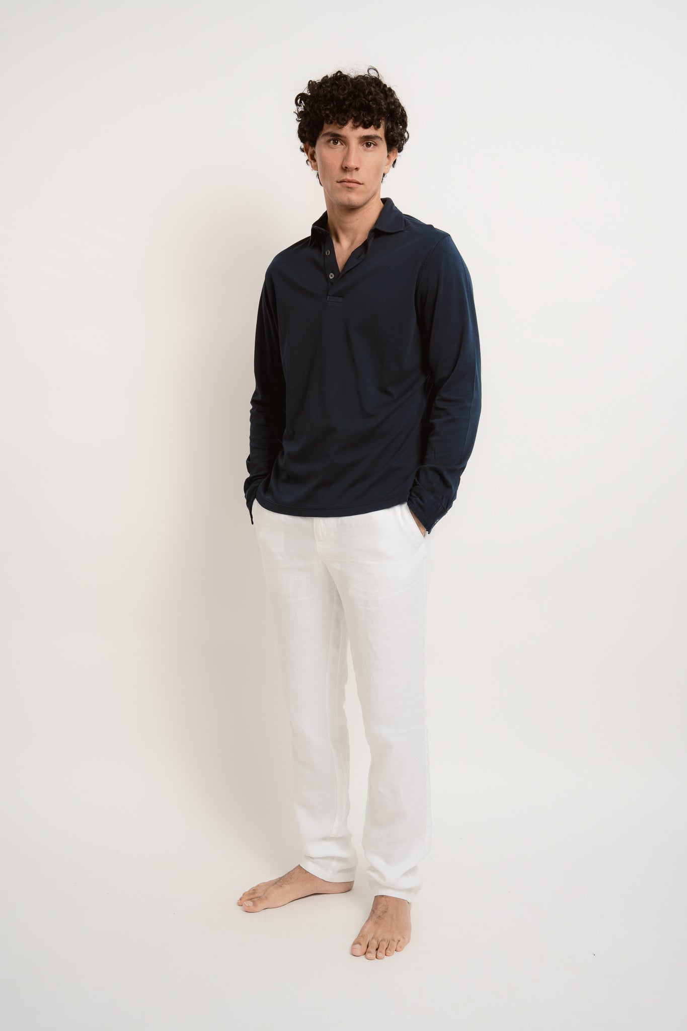 PATRICK Cotton Polo Long Sleeve - Shirts - Jacques Zolty Saint Barths