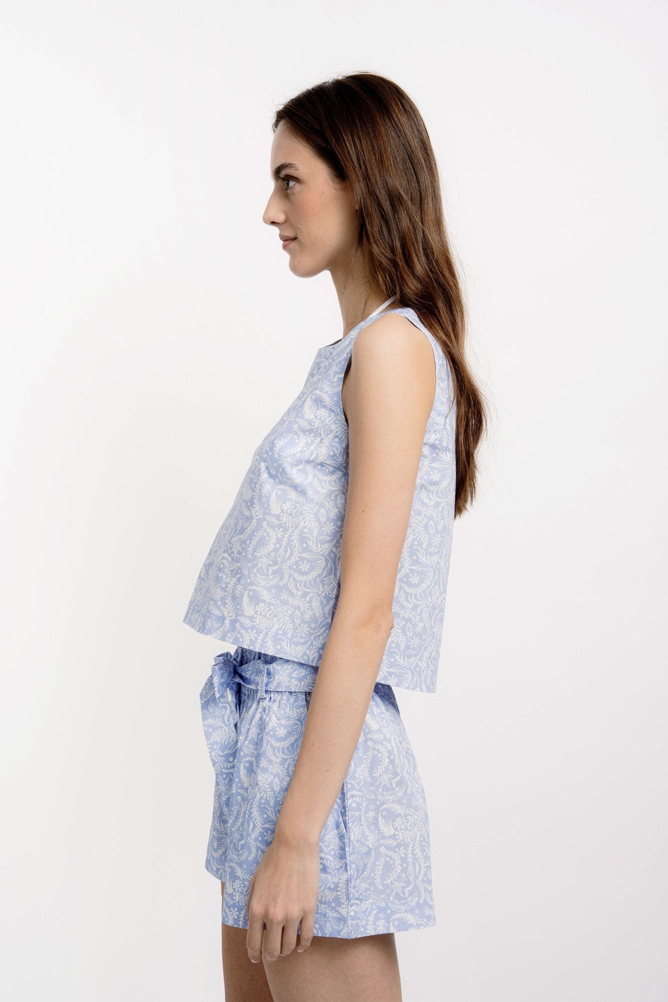 TINA Sleeveless Top Silky Cotton - Tops - Jacques Zolty Saint Barths