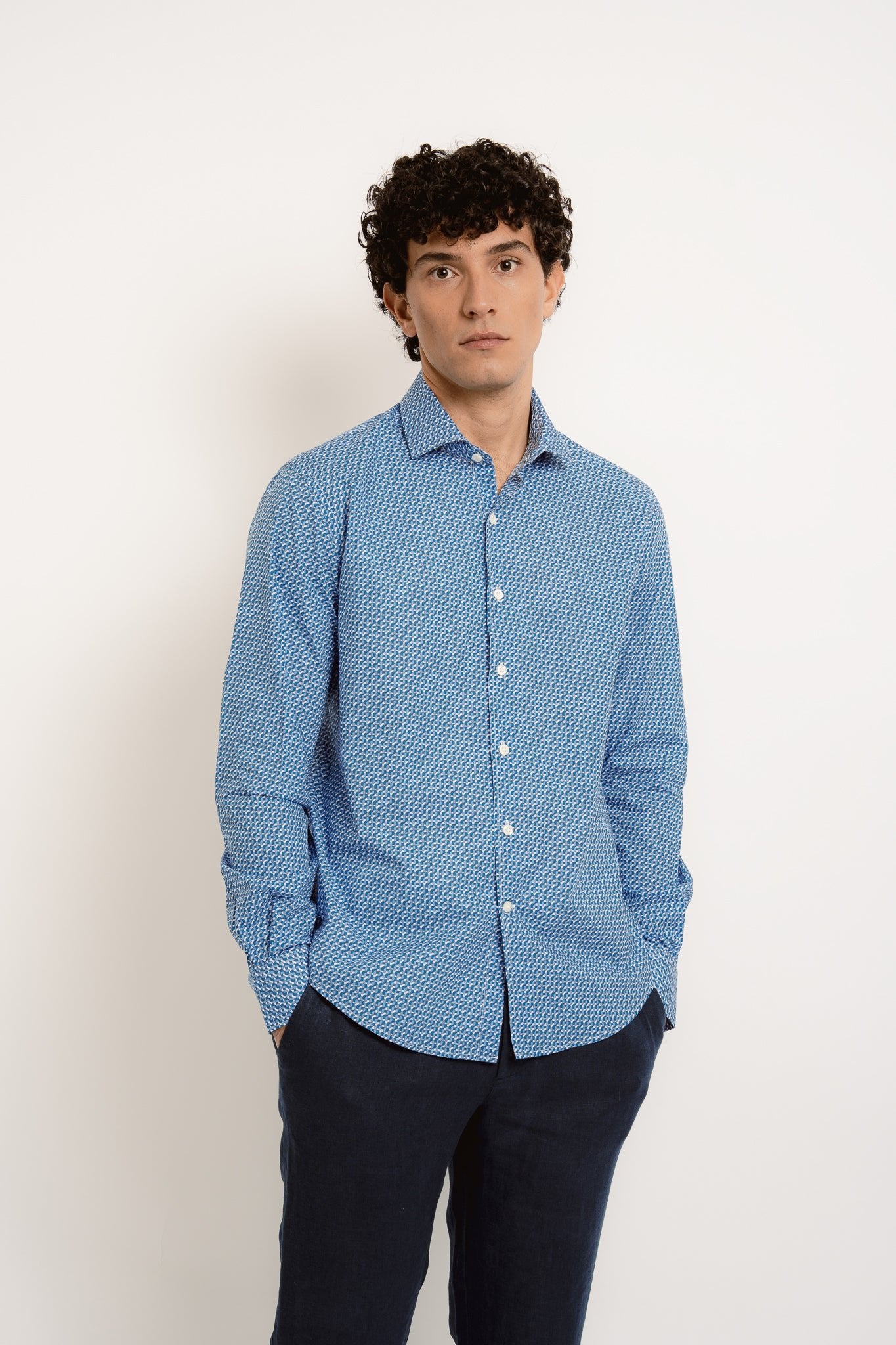 JACQUES Cotton Shirt JZ Print - Shirts - Jacques Zolty Saint Barths