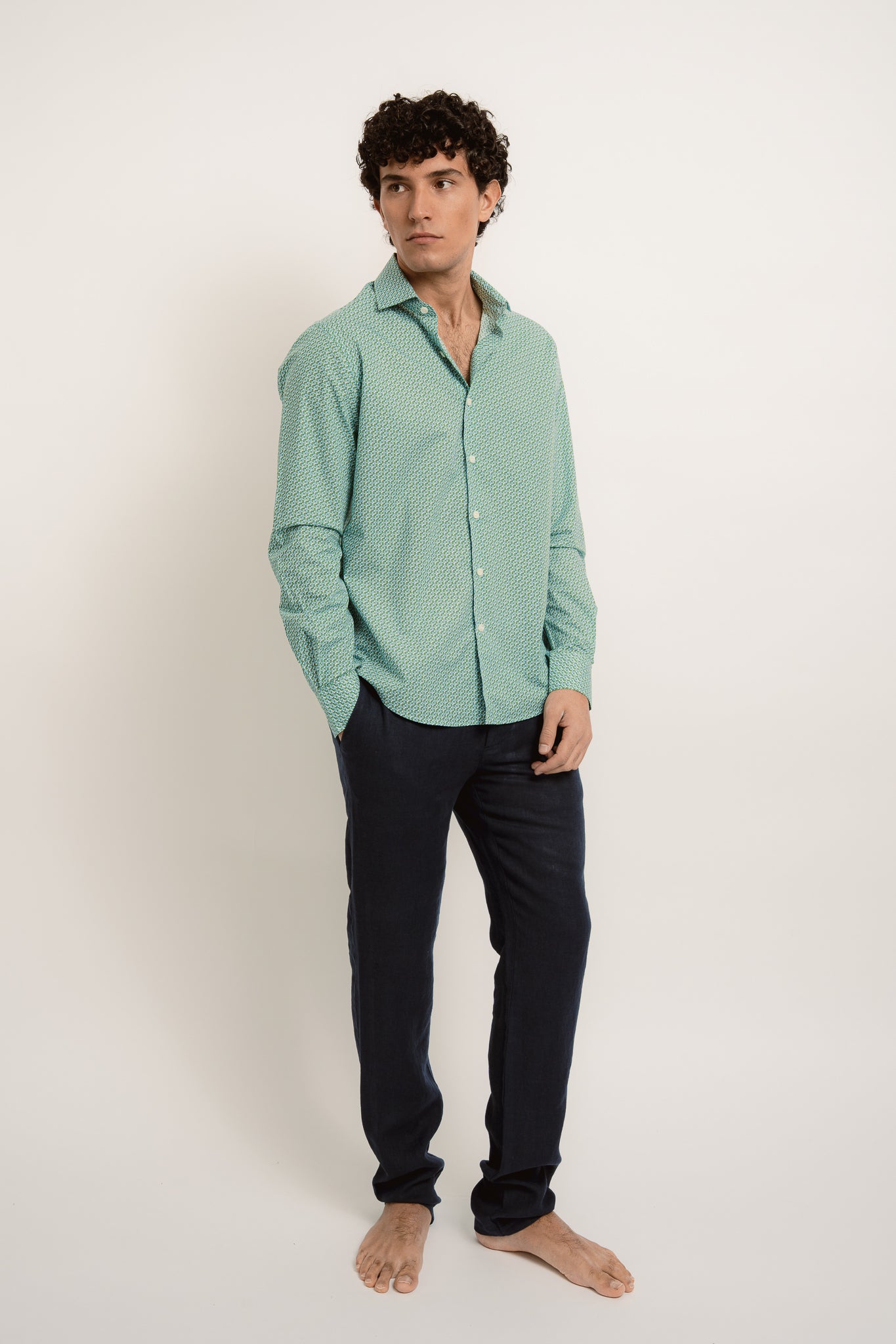 JACQUES Cotton Shirt JZ Print - Shirts - Jacques Zolty Saint Barths