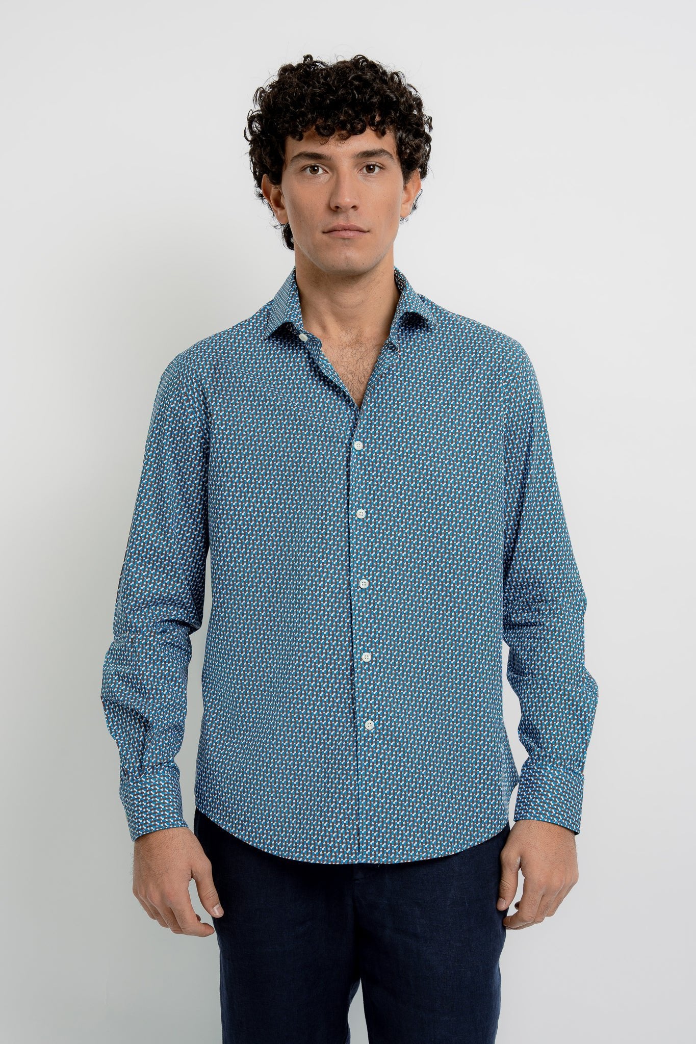 JACQUES Cotton Shirt JZ Print - Shirts - Jacques Zolty Saint Barths