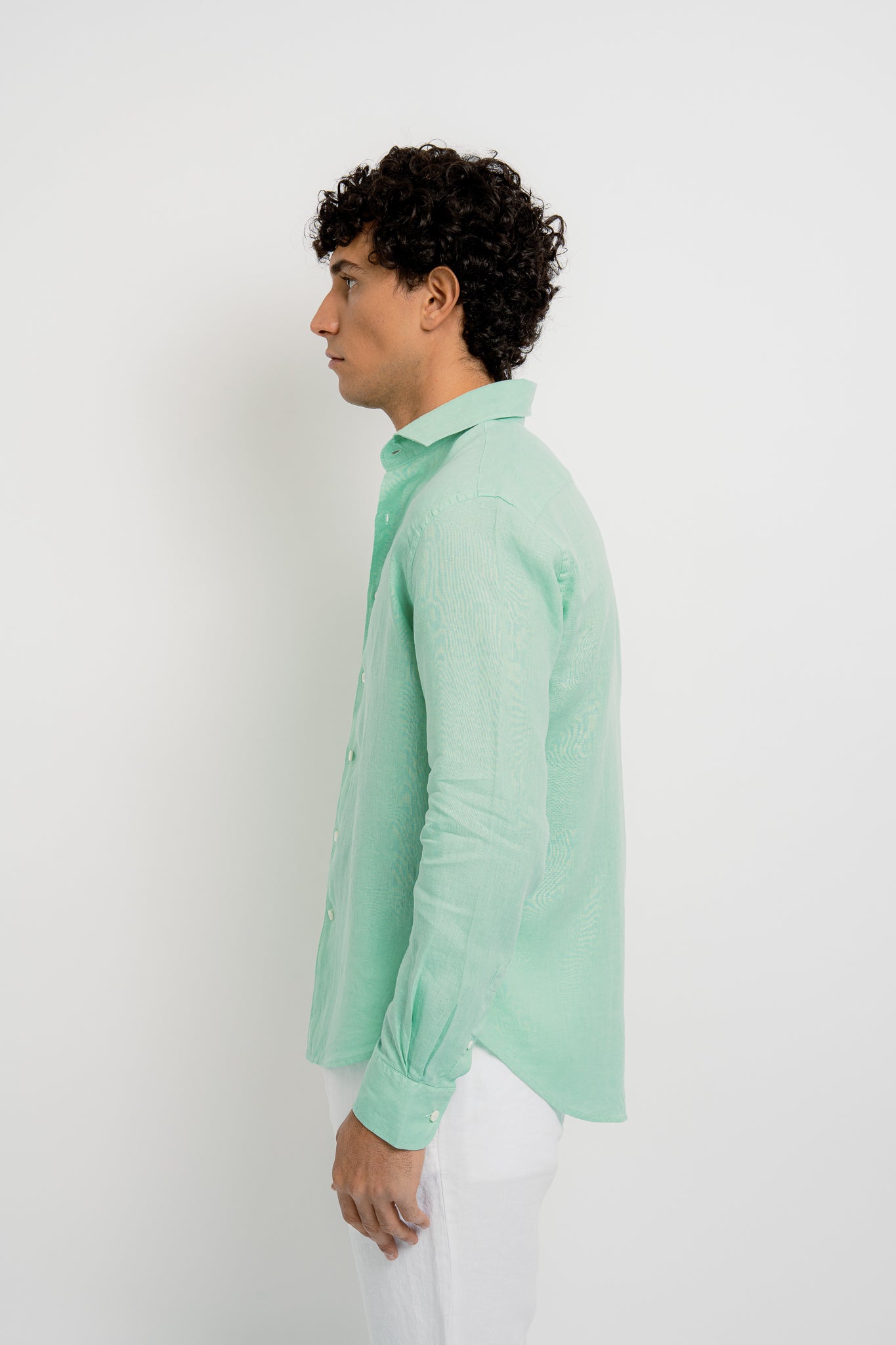 JACQUES Mens Linen Shirt Solid Colors