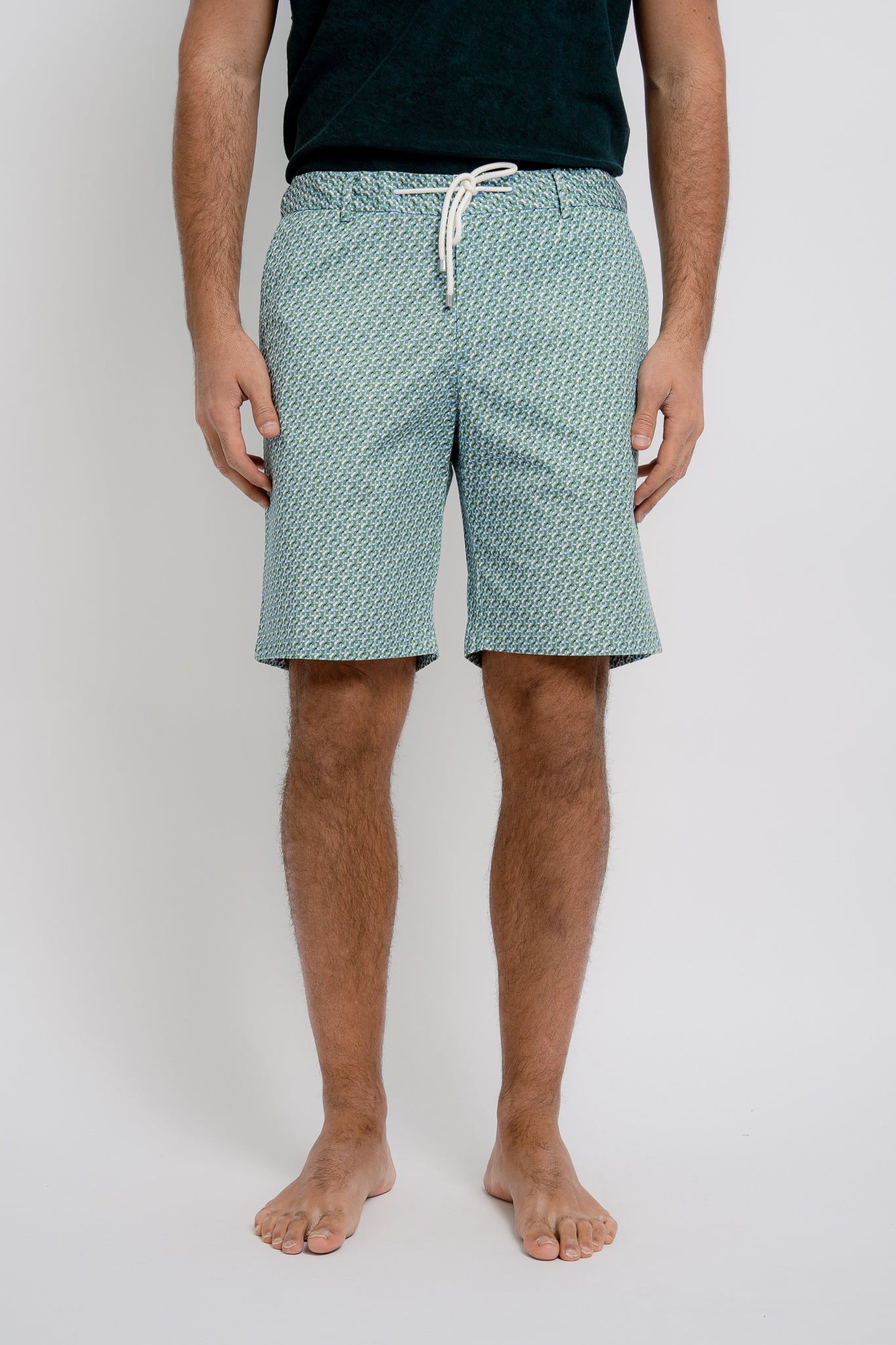 VALMONT Cotton Bermudas JZ Print - Bermudas - Jacques Zolty Saint Barths