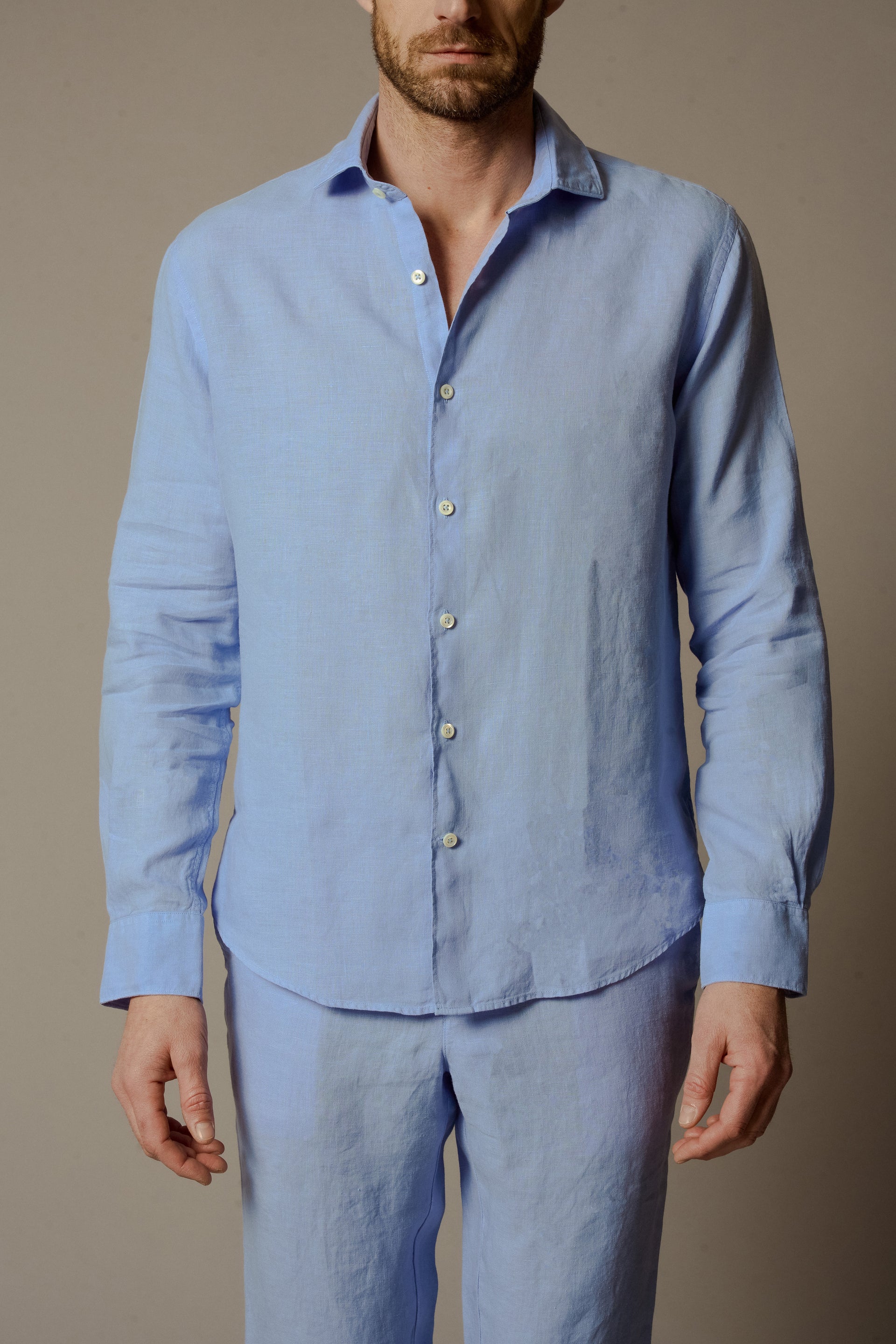 JACQUES Mens Linen Shirt Solid Colors