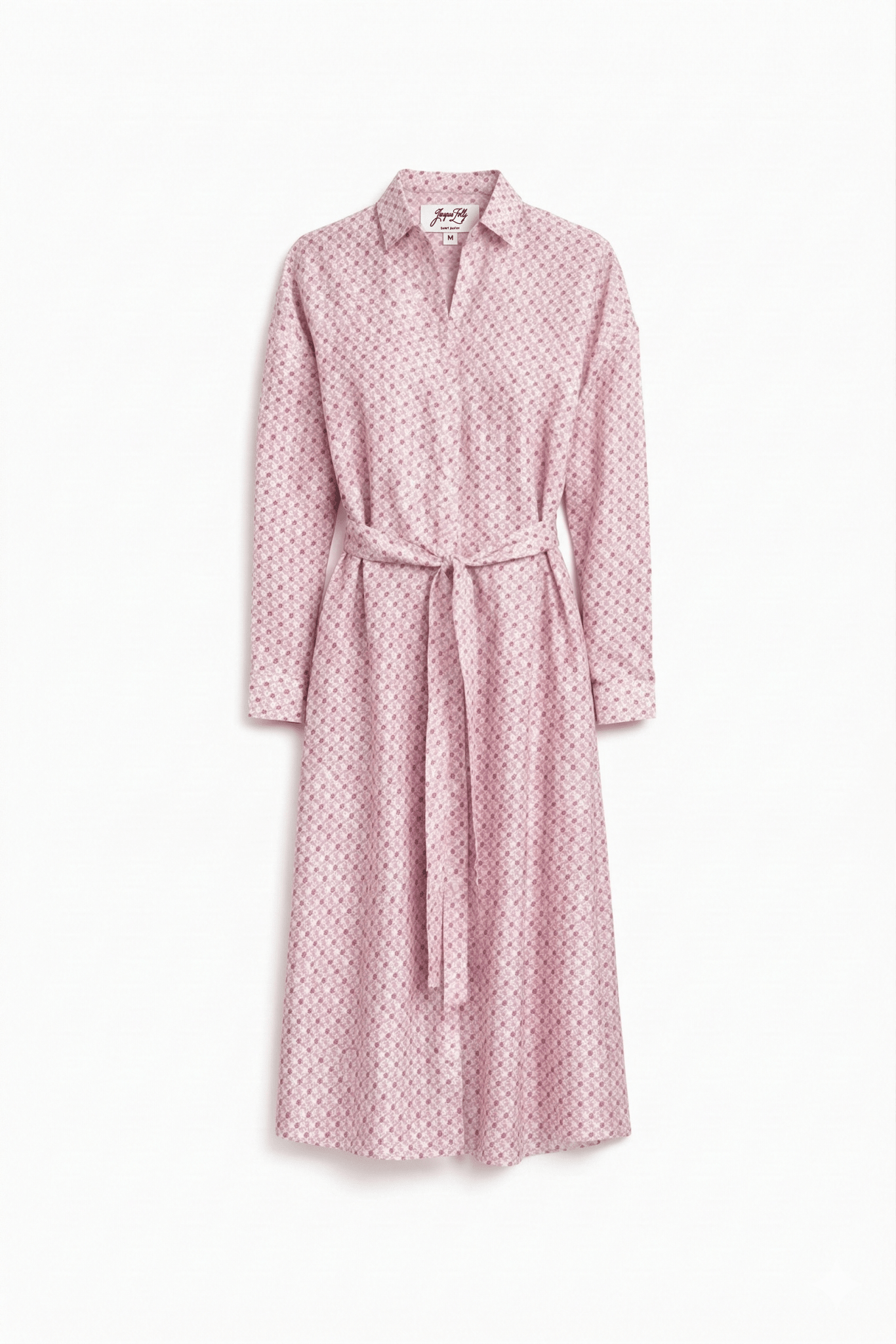 TANYA Silk Long Shirt Dress JZ print - Dresses - Jacques Zolty Saint Barths