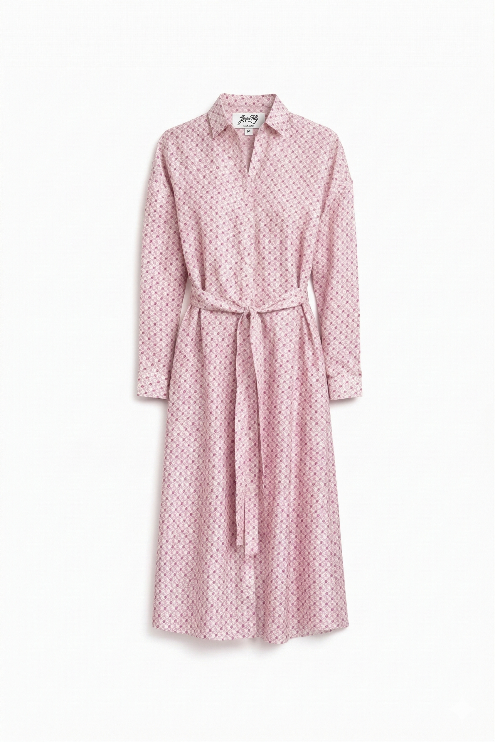 Tanya Silk Long Shirt Dress JZ print