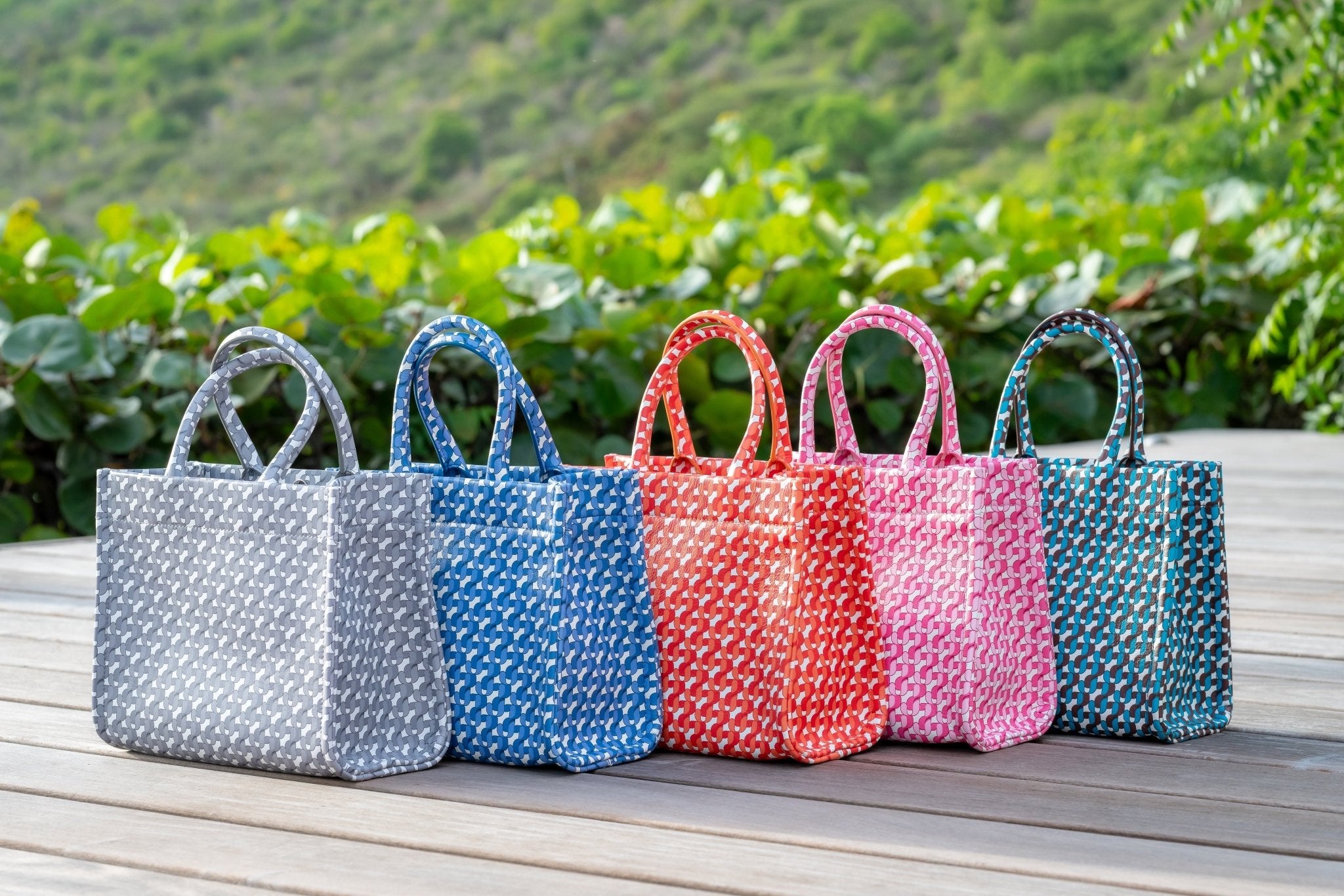 Mini Beatrice JZ print leather tote bags
