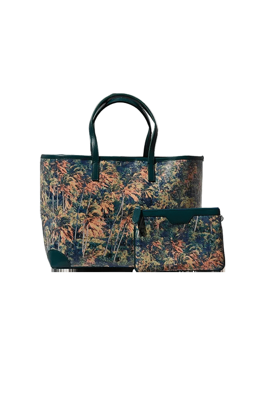ANGELA Accessories Shopping Bag Leather Jungle Print Colors - Bags - Jacques Zolty Saint Barths